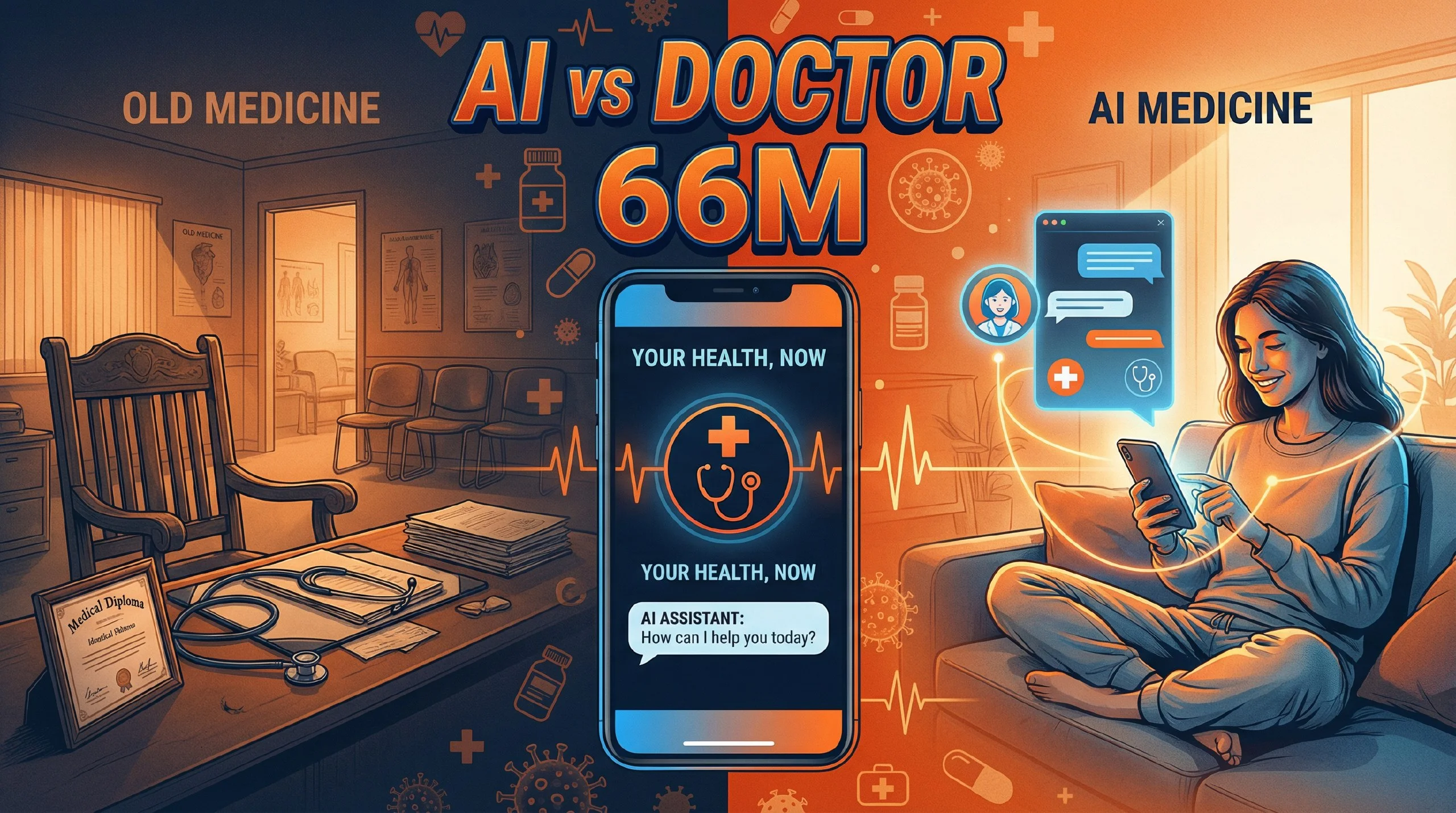🏥 66 млн американцев используют ИИ вместо врача