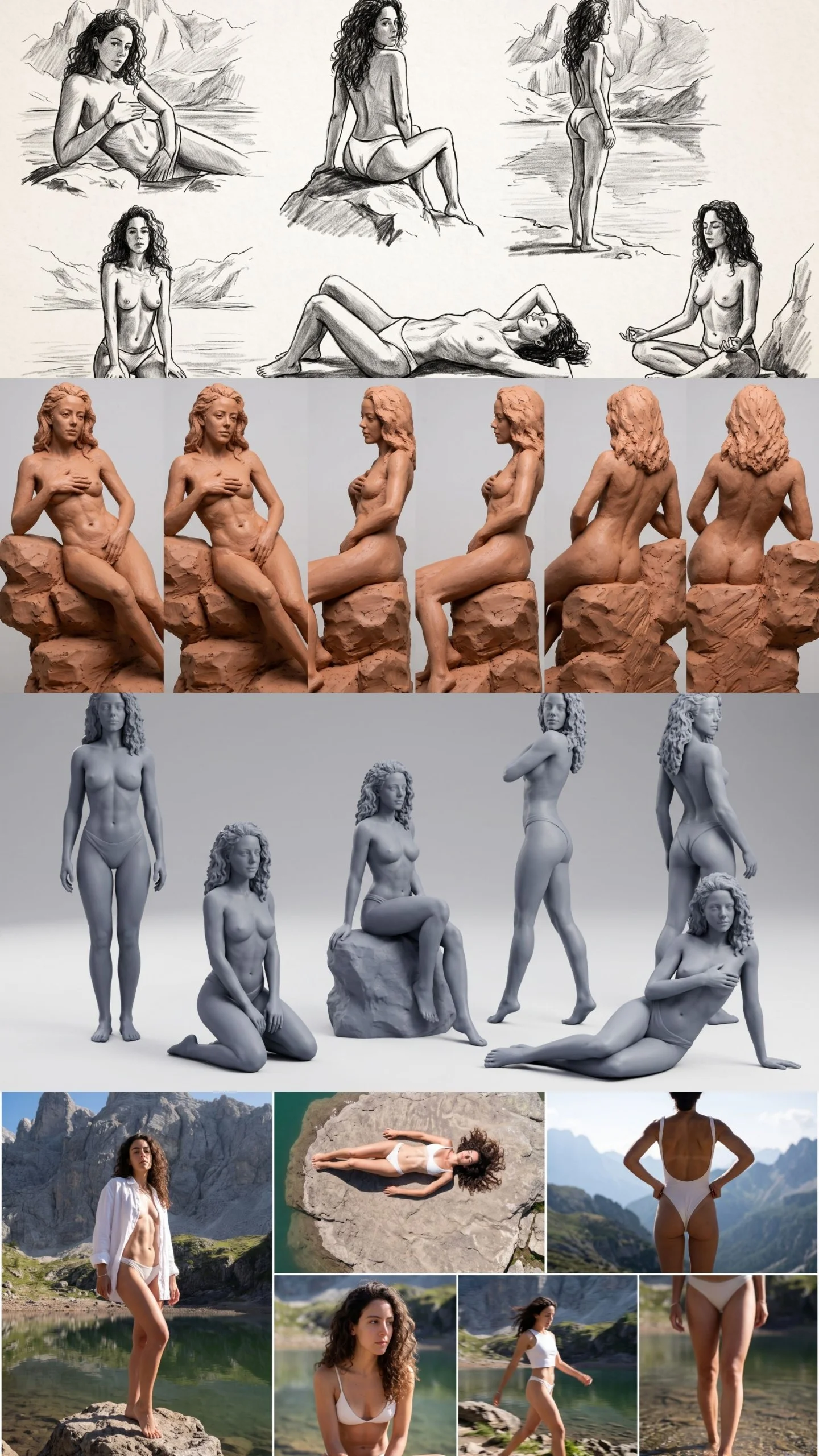 Рисунок, скульптура, 3д печать, фотосессия
