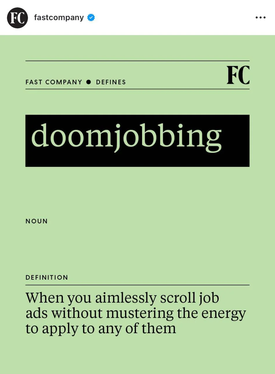Новый термин дня — думджоббинг (doomjobbing)