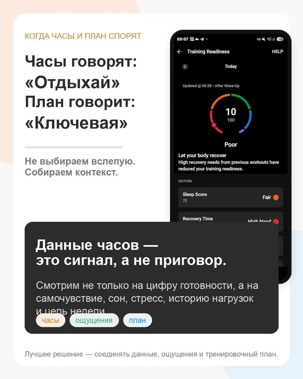 Спортивные часы говорят: требуется отдых