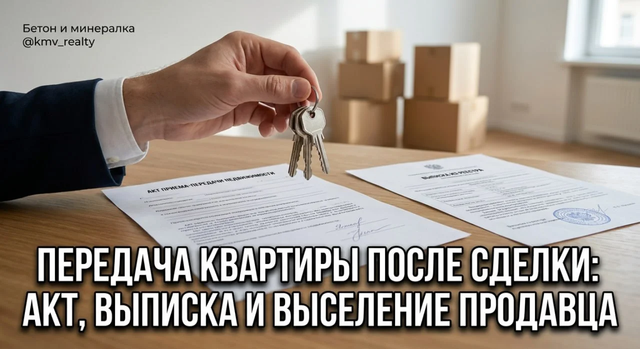 Передача квартиры после сделки: акт, выписка и выселение продавца