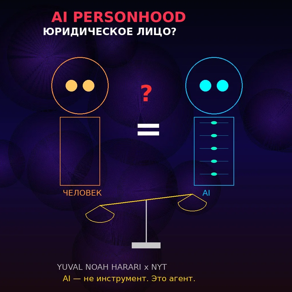 ⚖️ Юваль Харари: AI получит юридическое лицо — и это конец