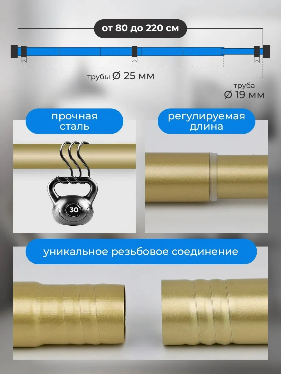 Двухрядный карниз для штор