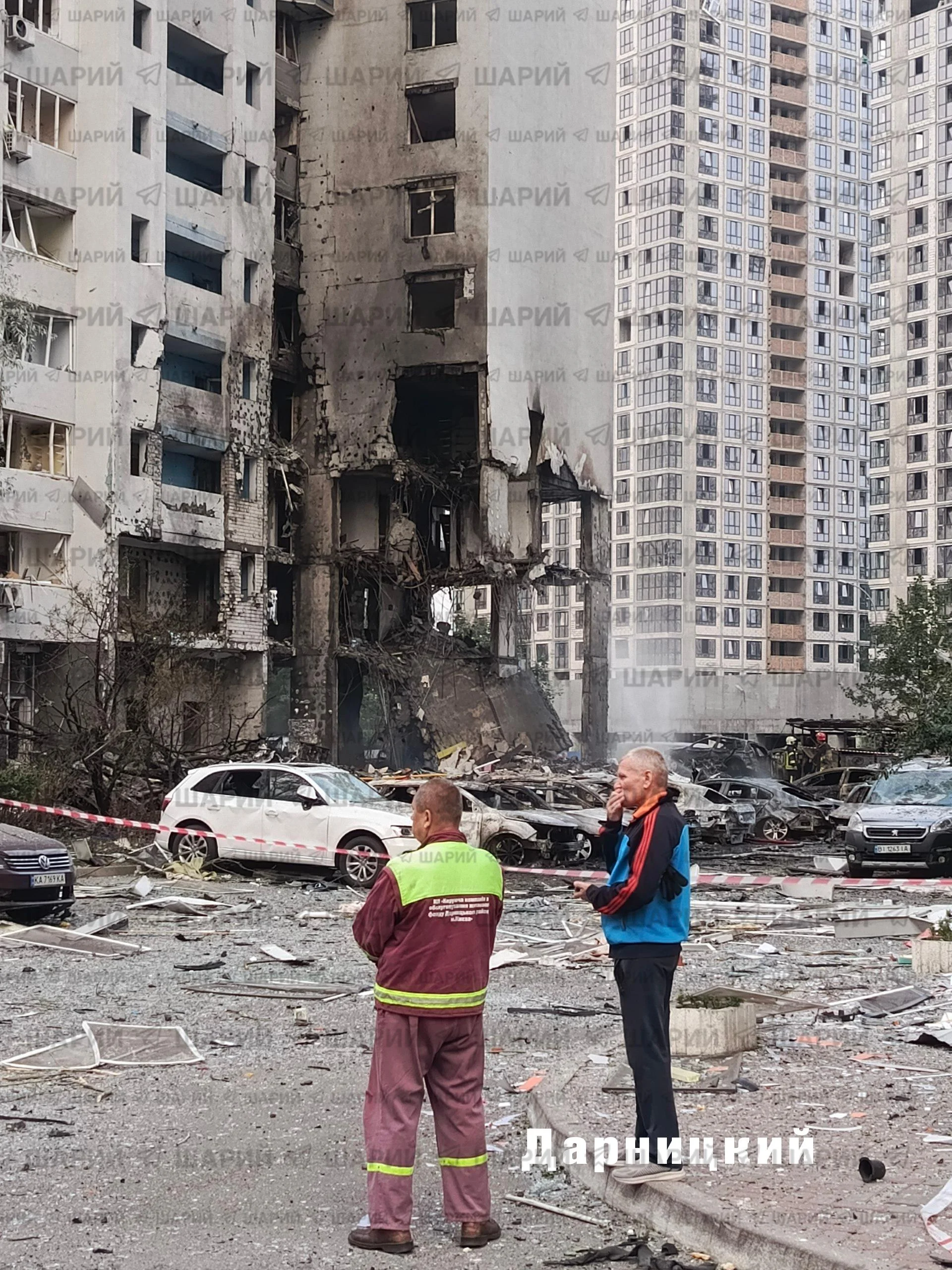 Последствия ночной атаки по Киеву
