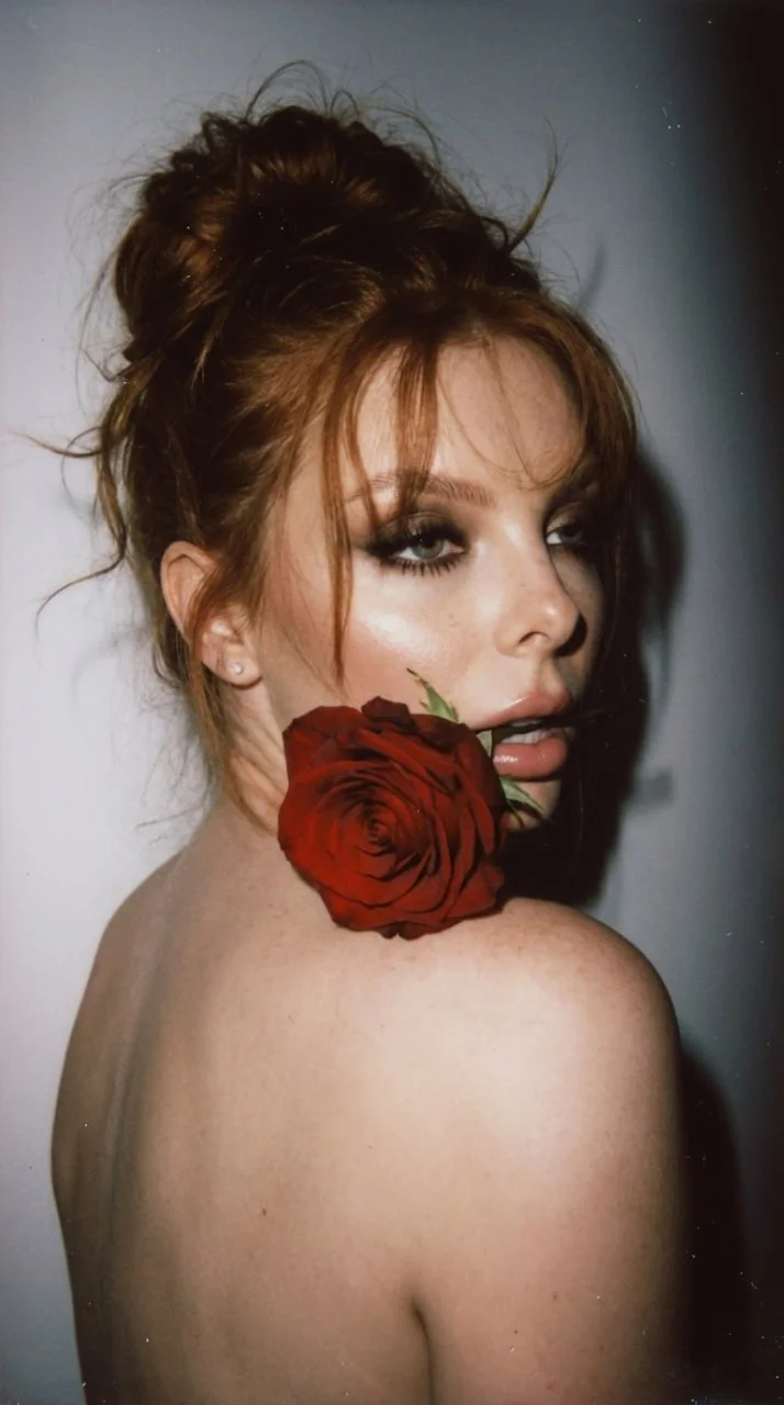 🌹Фото с розой в зубах