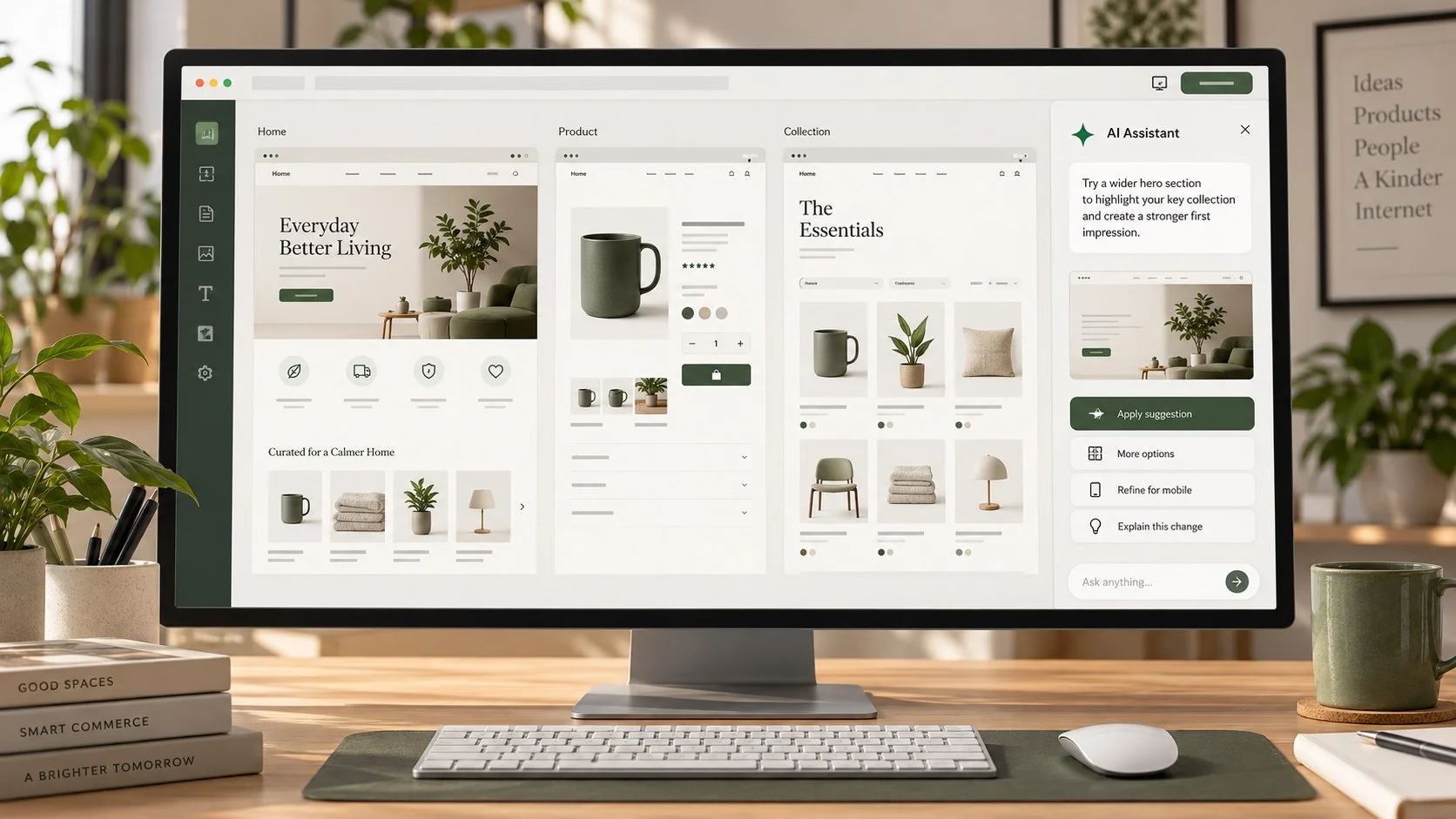 Shopify вынес дизайн всего магазина на один экран