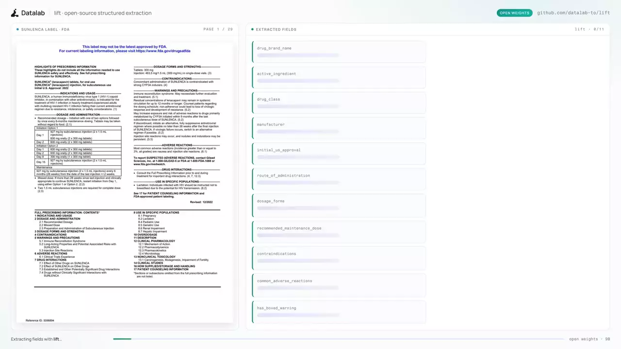 Datalab открыла исходный код Lift — 9B-модели для извлечения структурированных данных из документов