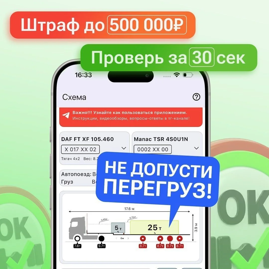 Одна ошибка в загрузке = штрафы, пережог топлива, износ резины и риск ДТП 😰
