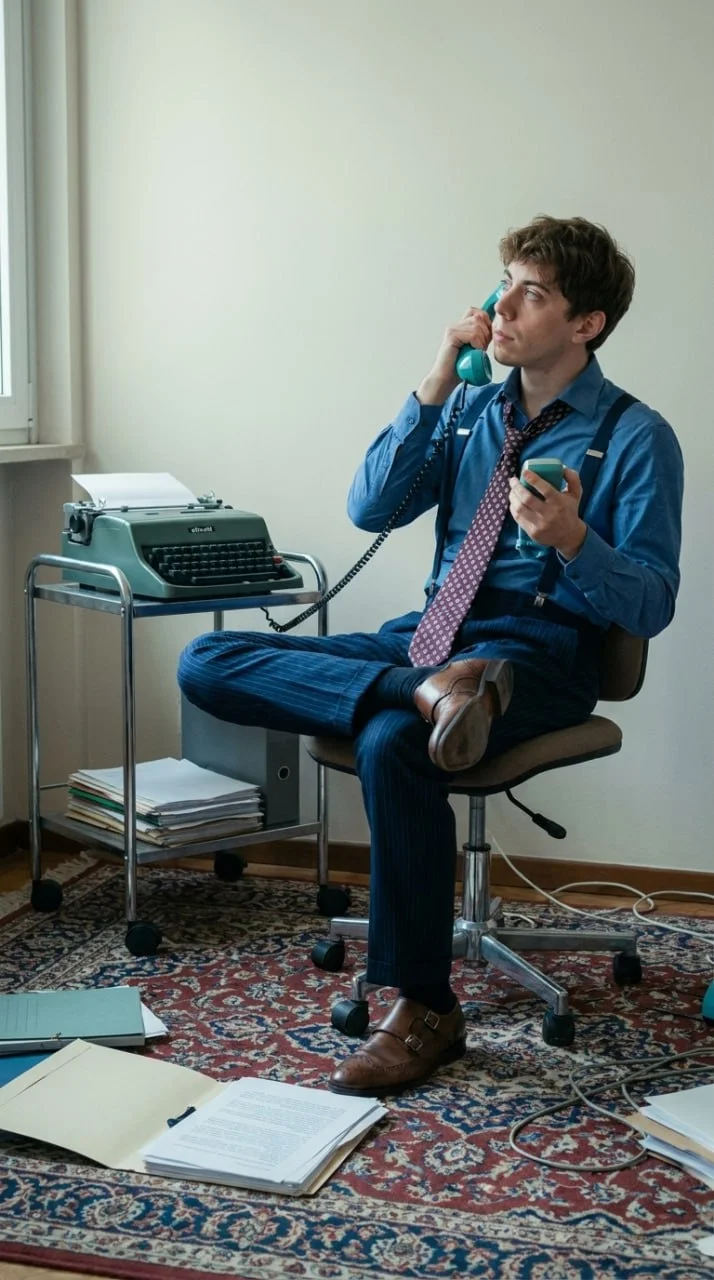 📞 Ретро-фото с домашним телефоном