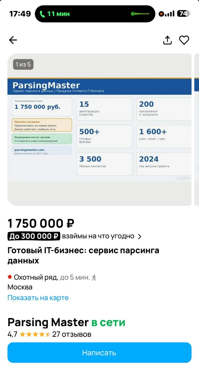 Бизнес мне предложили купить
