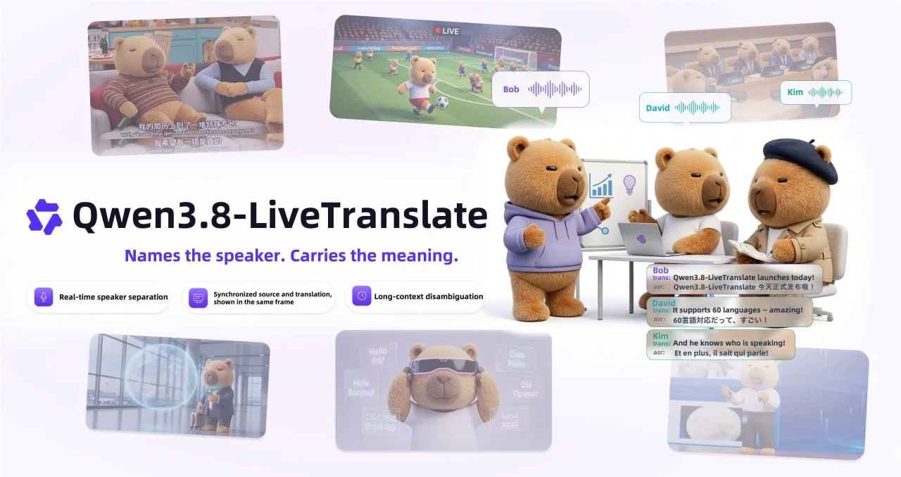 Alibaba представила Qwen3.8-LiveTranslate — модель синхронного перевода речи с сохранением голоса