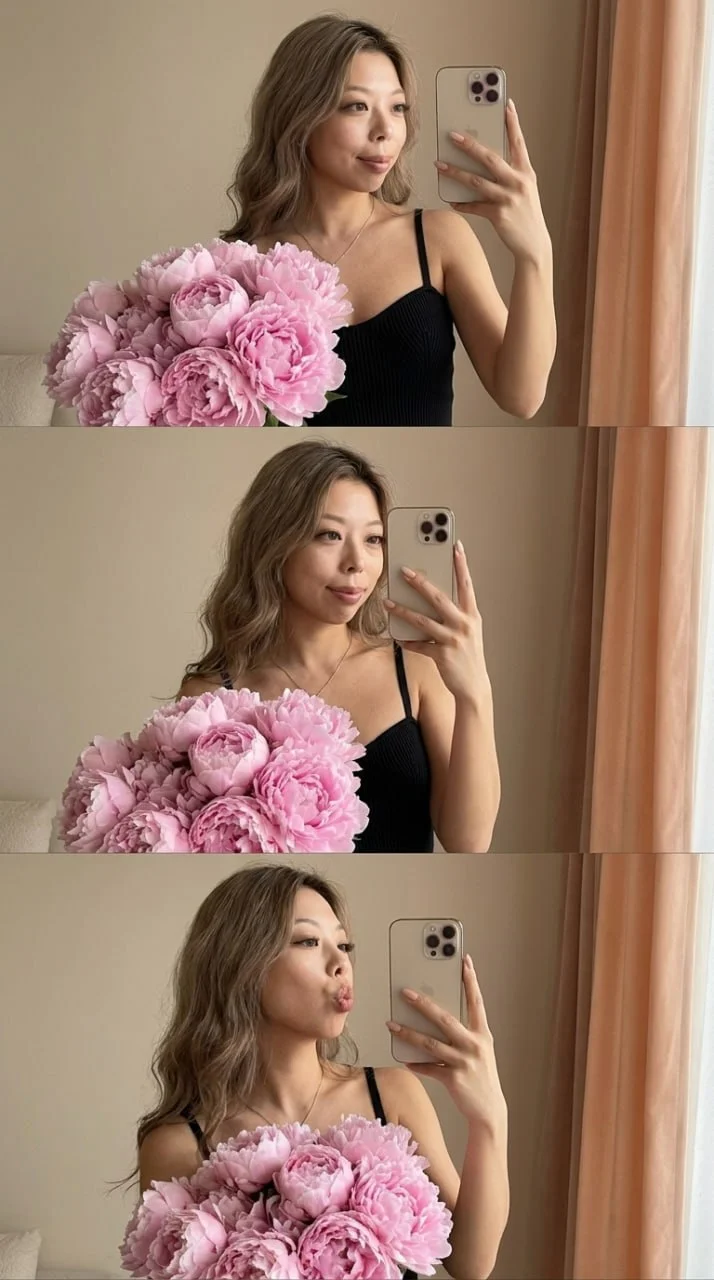 🌺 Коллаж с пионами