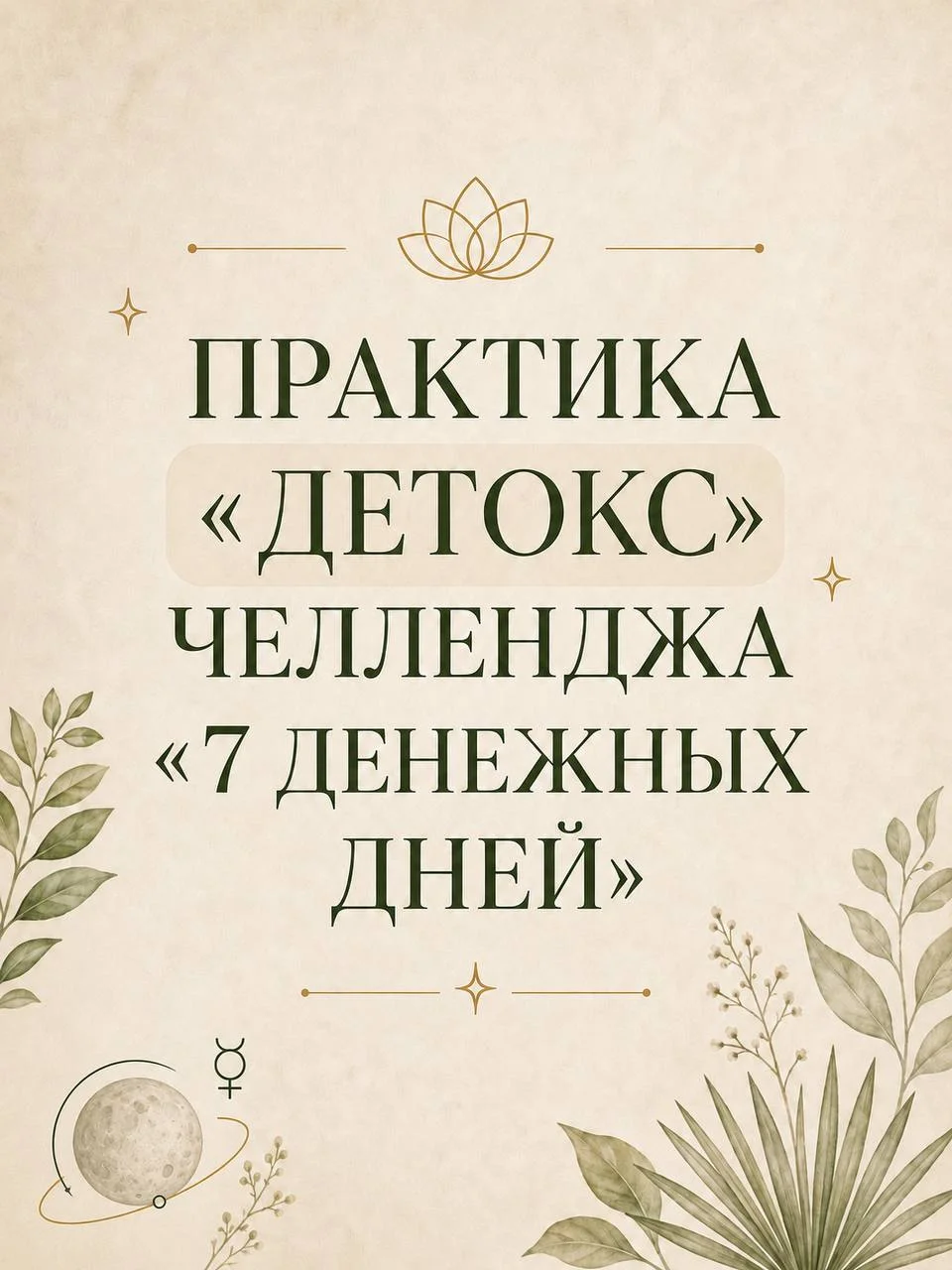 Практика №2 Детокс нашего 7 дневного челленджа!