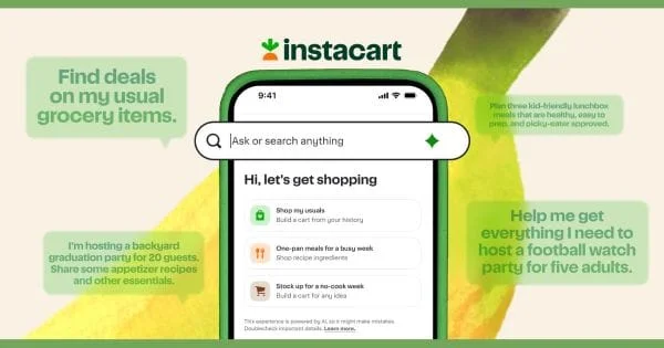 Instacart готовит рекламу внутри AI-помощника для покупок