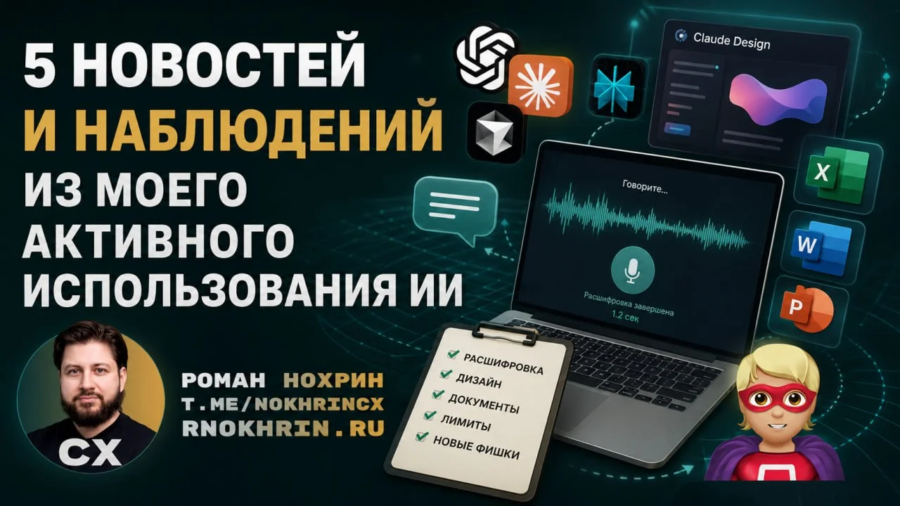 Несколько новостей и наблюдений из моего использования ИИ