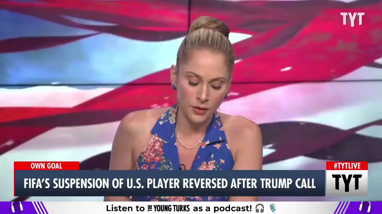 На американском ТВ ведущая завила, что сборная США стала первой в истории футбола национальной