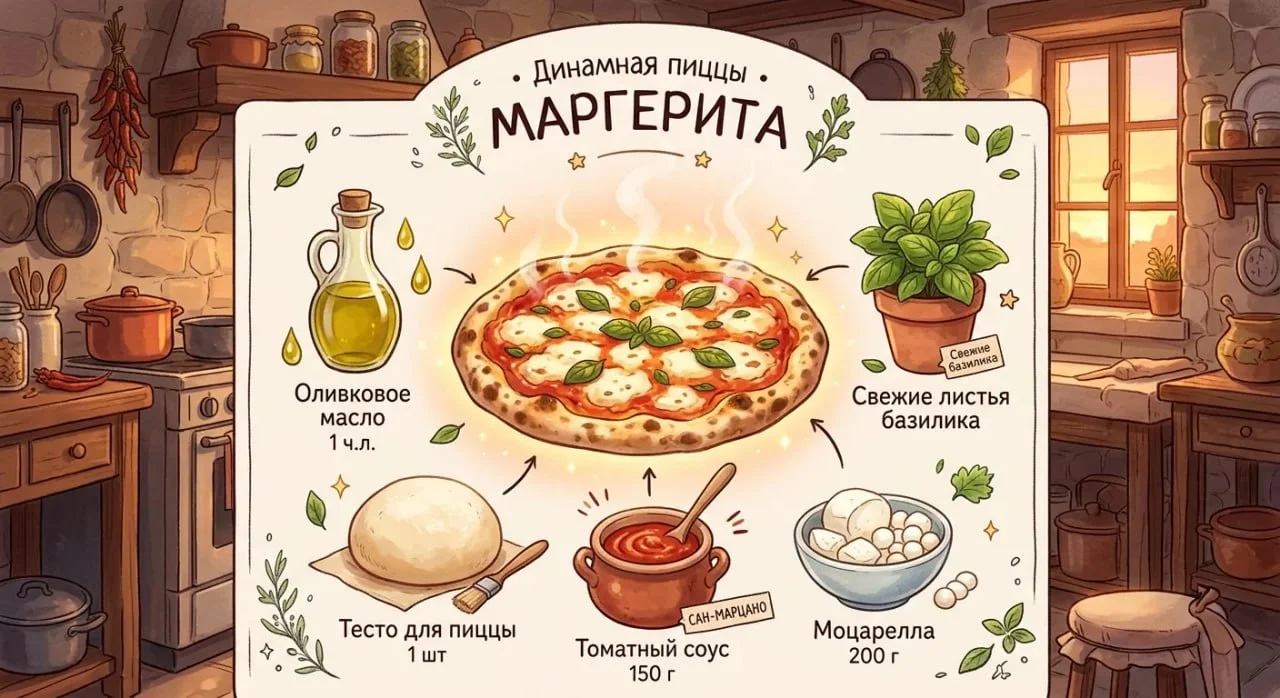 Промпт для генерации: Кулинарная инфографика