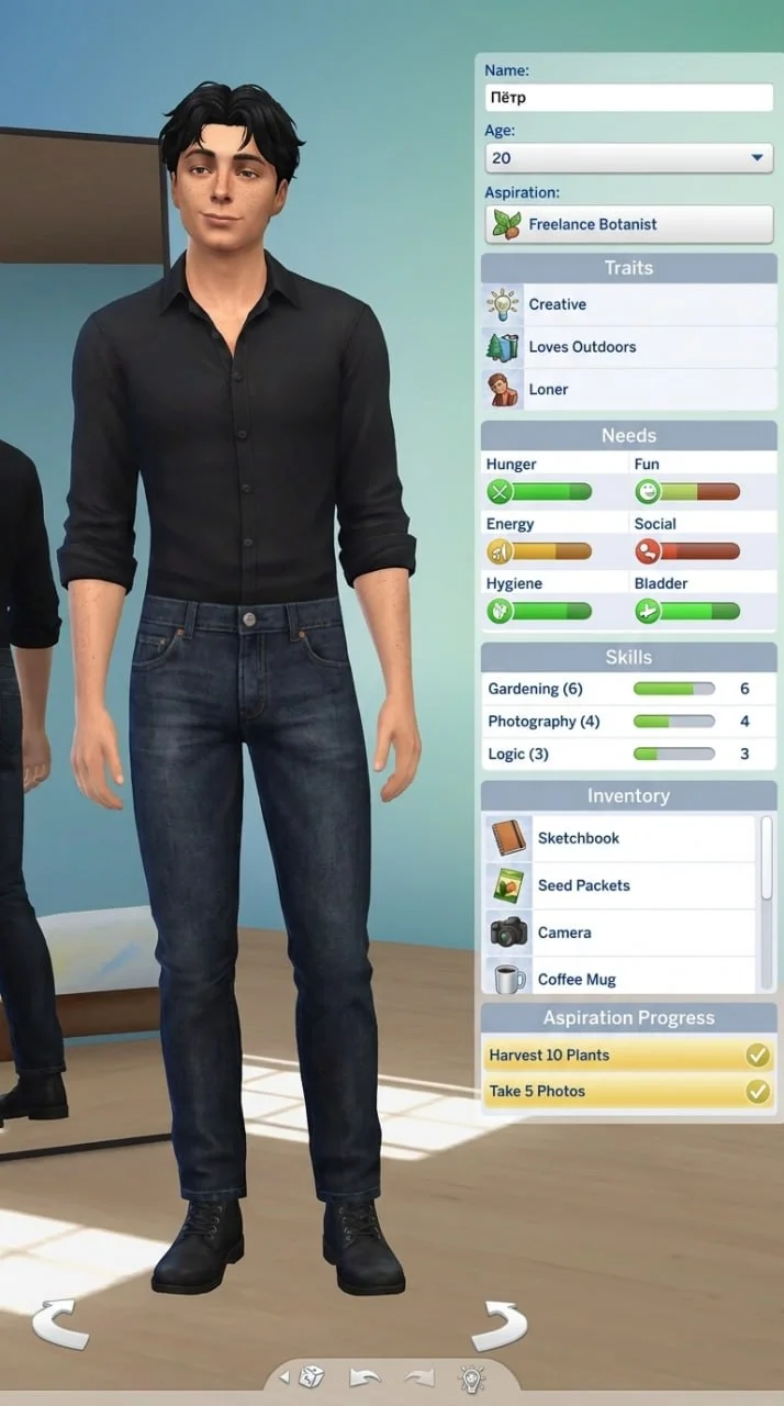 😄Фотокарточка Sims
