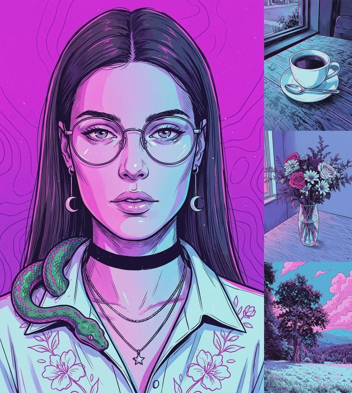 🖼️ Неоновая аниме-ночь