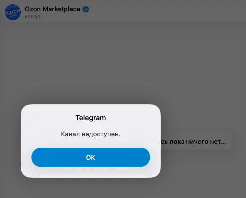 Меня забанили в официальном тг-канале и чате селлеров Ozon